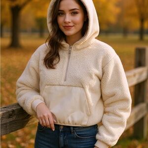 Artizia Cozy Cream Sherpa Hoodie